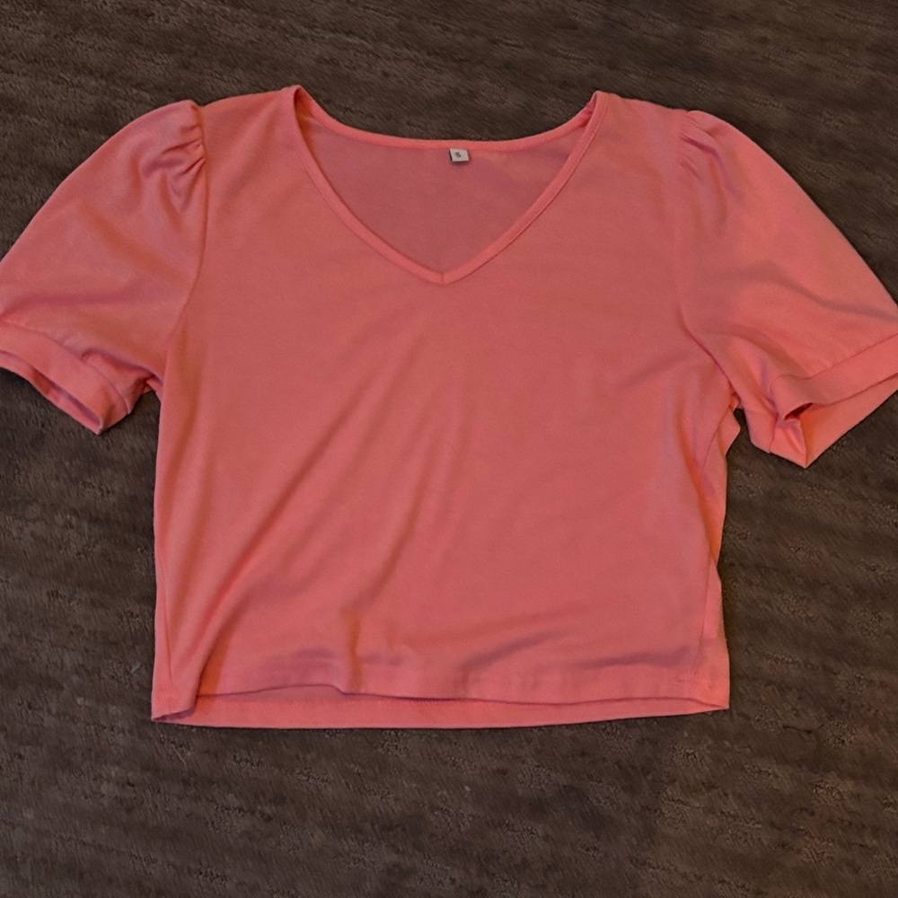 Old Navy Coral V-Neck Blouse